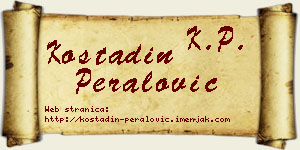 Kostadin Peralović vizit kartica